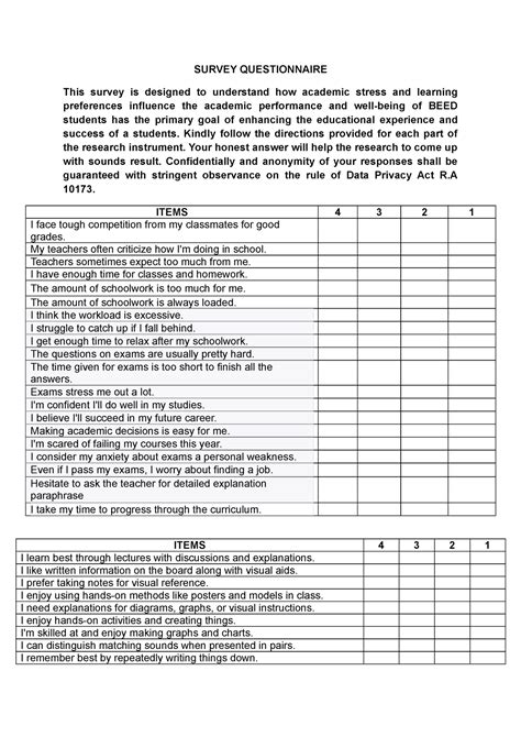 Questionnaire .